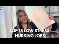 TOP 15 LOW STRESS NURSING JOBS 2023 AND 2024 VLOGMAS 2023
