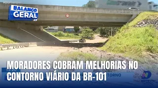 Moradores de Palhoça cobram melhorias urgentes no Contorno Viário da BR-101