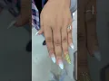 Reverse French Acrylic nail extensions And the In-glitter