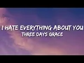 Download Lagu Three Days Grace - I Hate Everything About You (Lyrics)