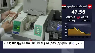 البنك المركزي المصري يخفض أسعار الفائدة     نقطة أساس وفقا للتوقعات دندنها