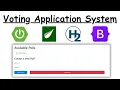 Voting Application System from Scratch Java Spring Boot Thymeleaf H2 JPA Beginners