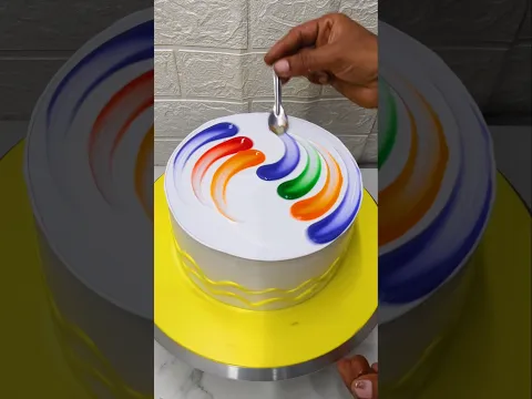 New Look Vanilla Rainbow🌈Cake|Multi Fush Cake #shorts #youtubeshorts #viralvideo #video #cake #food
