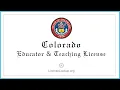 Colorado Teaching License - What You need to get started
