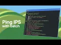 how to write a batch file to ping multiple ip addresses