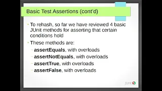 GRG-001 JUnit as a Habit Lecture 1 Basic Assertions