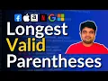 Longest Valid Parentheses LeetCode 32 Hard