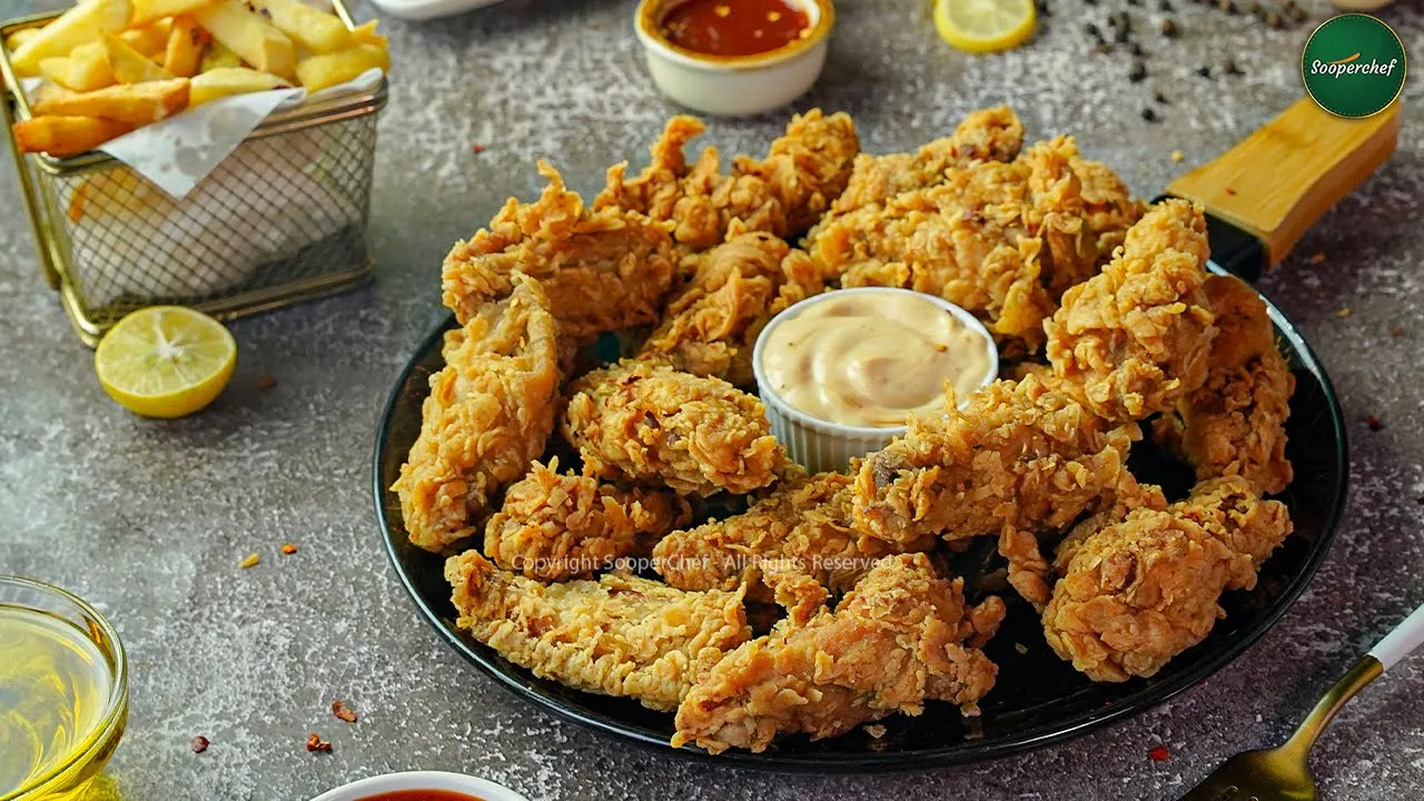 KFC Style Crispy Chicken Wings Recipe by SooperChef