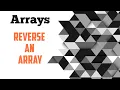 How to reverse an array - by using and not using extra space