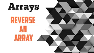 How to reverse an array - by using and not using extra space