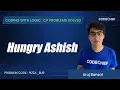 PIZZA - BUR Hungry Ashish Coding with Logic CP Problems Solved A