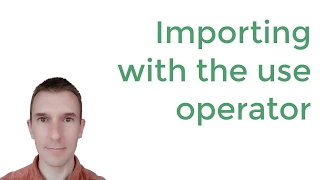 PHP namespaces Importing namespaced elements with the use operator