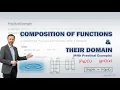 Understanding function composition Evaluating and finding domains Math Rimetric Walkthrough