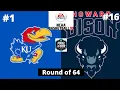#1 Kansas vs #16 Howard - NCAA Basketball 10 Simulation!