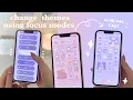 how to switch iPhone themes using focus modes iOS 16 homescreen tutorial