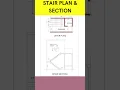 Download Lagu stair plan, stair section, small space stair plan and section, #short #staircase  #stairsdesign