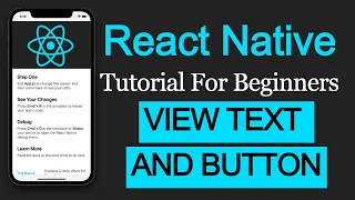 React Native tutorial View Text and Button