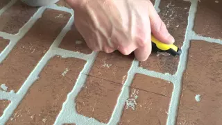 DIY FAUX BRICK WALL HOME DEPOT