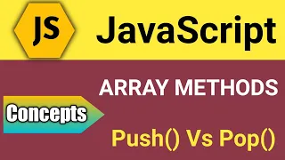 Pop Vs Push Array Method JavaScript Tutorial in