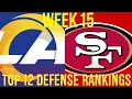 Top 12 Defense ST Rankings Week 15 Fantasy Football