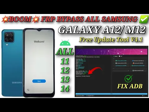 Download MP3 💥 BOOM 💥 FRP Bypass Samsung ADB Error Fix All Android / Galaxy A12 / M12 Frp Unlock 2024