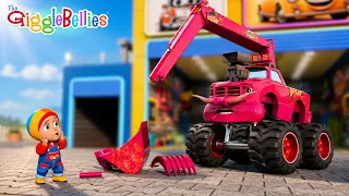 Boo Boo Song | Vehicles Version | Nursery Rhymes & Kids Songs - GiggleBellies