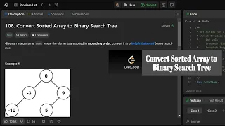 Leetcode Code 108 Convert Sorted Array to Binary Search Tree C
