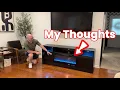70 Fireplace TV Stand for TVs Up to 80 LED Light Media Console with 36 Electric Heater