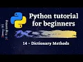 Python Tutorial for Beginners 2020 - Dictionary Methods