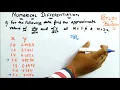 Numerical Differentiation - in terms of Backward and Central Difference