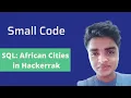 African cities Hackerrank SQL solution with discussion - smallcode