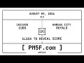 Chicago Cubs CHC Kansas City Royals KC MLB Final Box Score AUGUST 09 2026