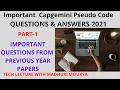 Part-1 Important Capgemini Pseudo Code Questions Answers 2021 How to solve Pseudo Code
