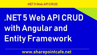 NET 5 Web API CRUD with Angular and Entity Framework
