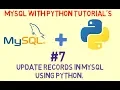 7 UPDATE records in MySQL using Python Program
