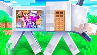 I Built a House Inside a DOG in Minecraft...