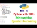 Python with OOPs Tutorial in Tamil Polymorphism Operator Overloading in python