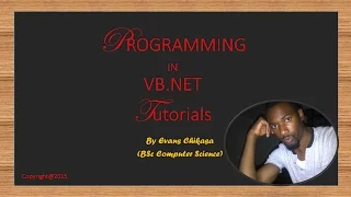 Creating your first Program in Visual Basic Net - Tutorial 3