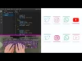 ASMR Programming - Magic Line Icon Hover Effects using Html CSS