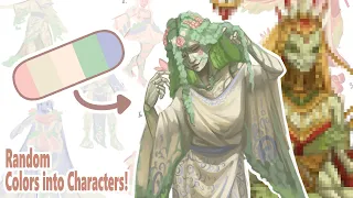 Turning Random Color Palettes into Characters Again