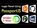 Login Panel Using PassportJS under 1 Hour