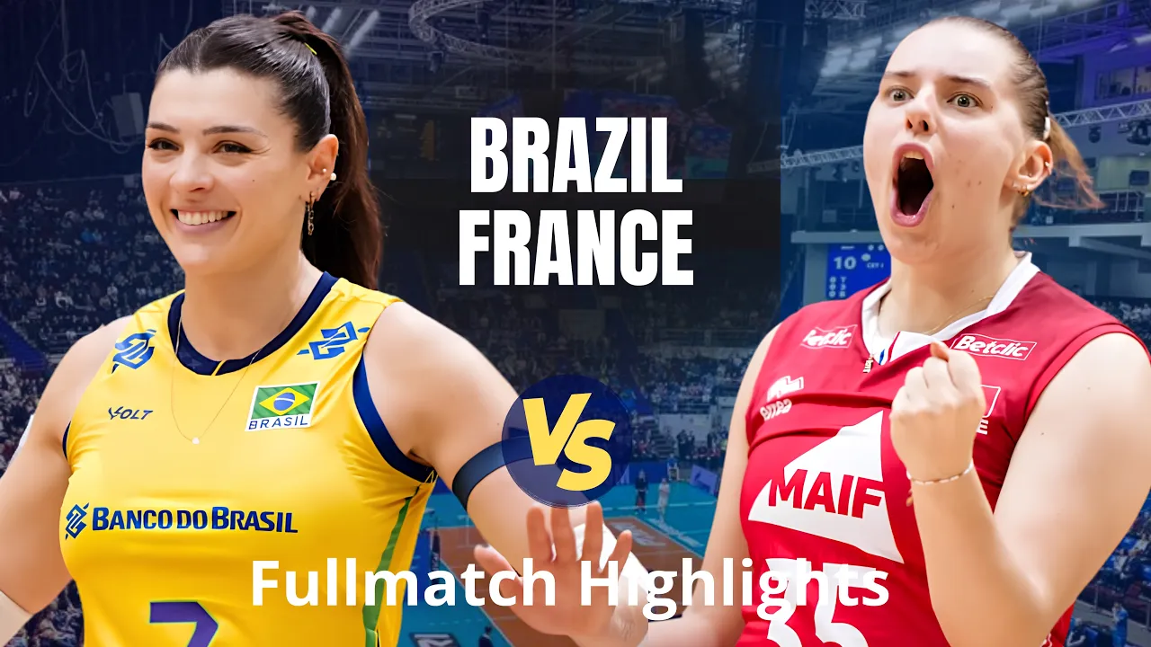 Brazil vs France | Women's Volleyball Highlights | Intense Match
