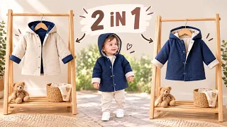DIY Patternless Reversible Baby Coat | How to Fix a Sewing Mishap Easily