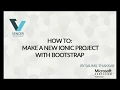 Create a new ionic project add bootstrap