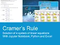 Cramer s rule explanation - with Python and Excel