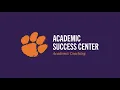 Academic Coaching Clemson Academic Success Center