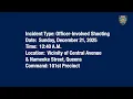 Lagu 101st Precinct Officer-Involved Shooting December 21, 2025