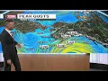 Unseasonably strong storm moves into Kodiak with summer warmth spreading across Alaska