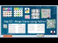 Day 52 Bingo Game using Python