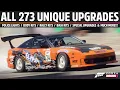 Forza Horizon 5 - ALL 273 UNIQUE UPGRADES FOUND IN FORZA HORIZON 5
